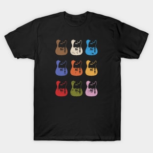 T-Style Electric Guitar Bodies Colorful Theme T-Shirt